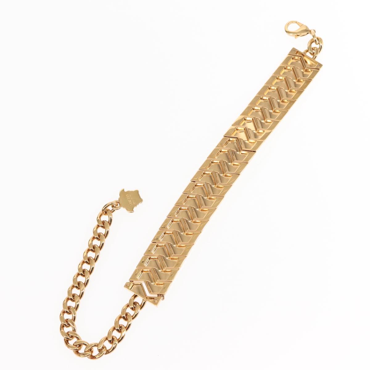 VERSACE Necklace metal Gold Auth am9188