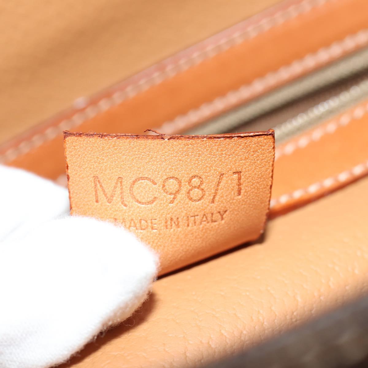 CELINE Macadam Canvas Tote Bag PVC Leather Brown Gold Auth am9189V