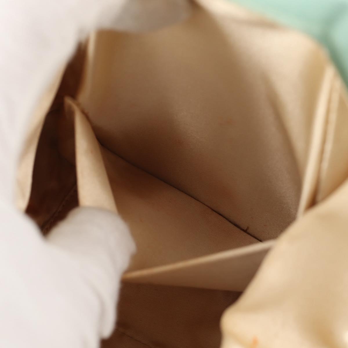 GUCCI Horsebit Backpack Satin Turquoise Blue Gold 005 781 0316 Auth am9199A