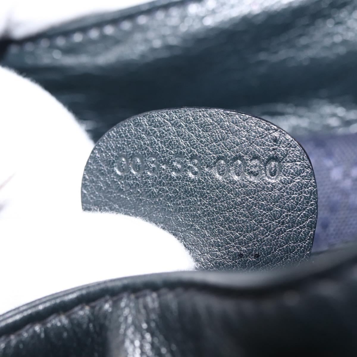 GUCCI Bamboo Backpack Leather Navy Gold 003 58 0030 Auth am9202