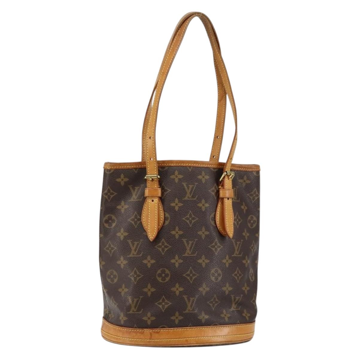 LOUIS VUITTON Monogram Bucket PM Shoulder Bag M42238 LV Auth am9204