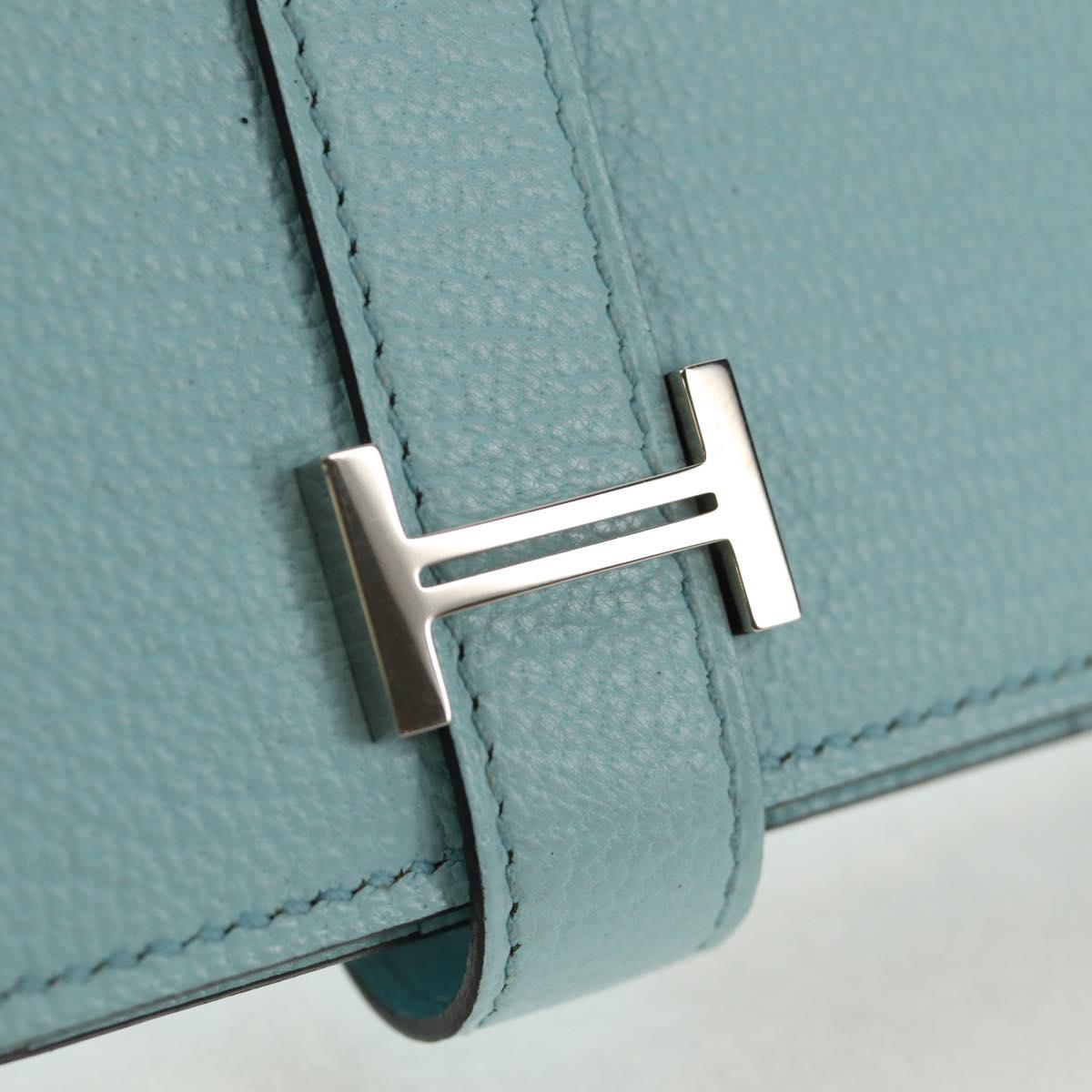 HERMES Bane Souffle Wallet Shave Light Blue Auth am9208SM
