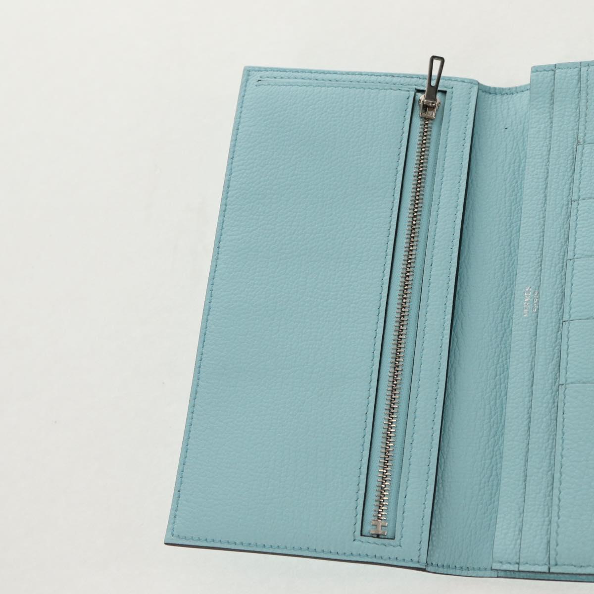 HERMES Bane Souffle Wallet Shave Light Blue Auth am9208SM