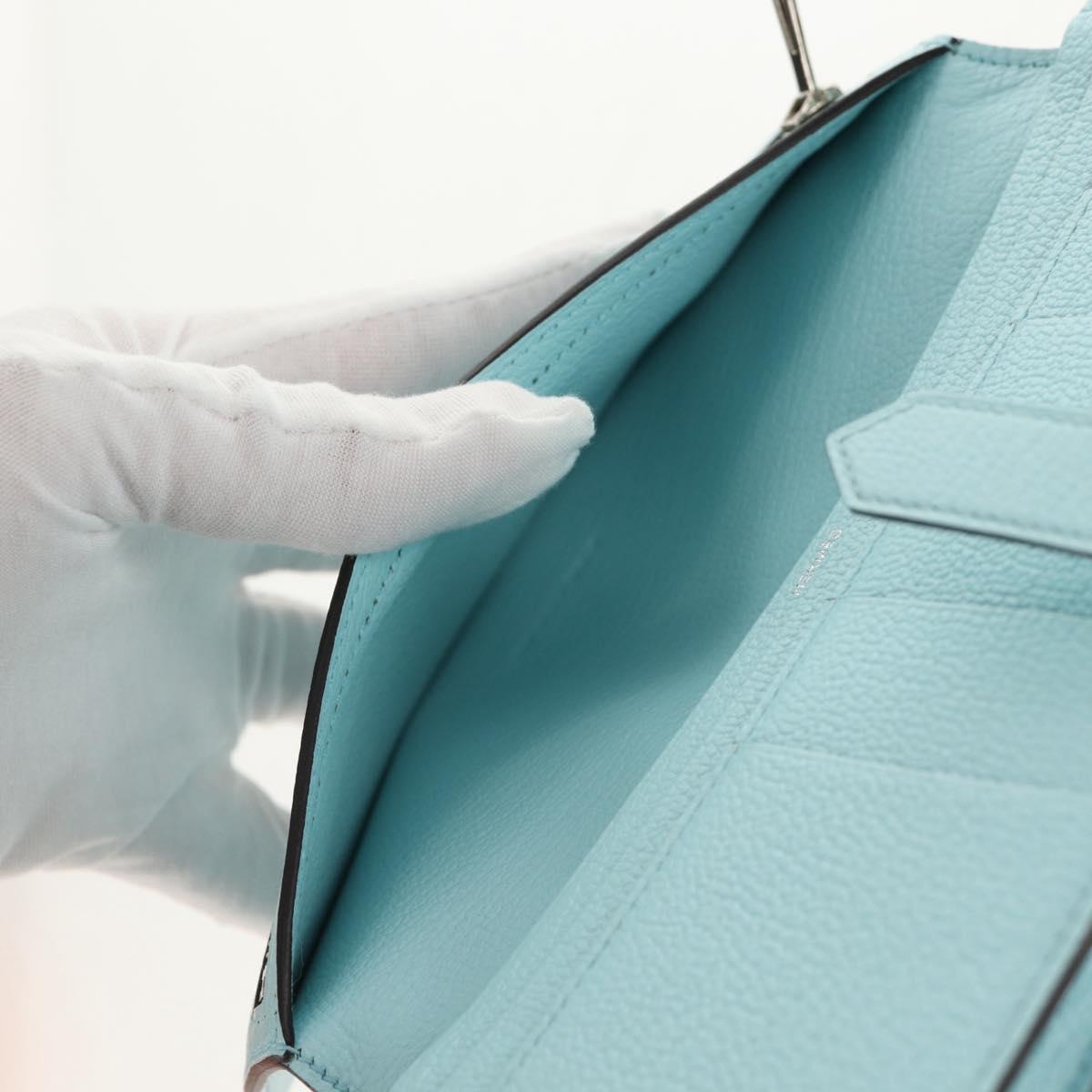 HERMES Bane Souffle Wallet Shave Light Blue Auth am9208SM
