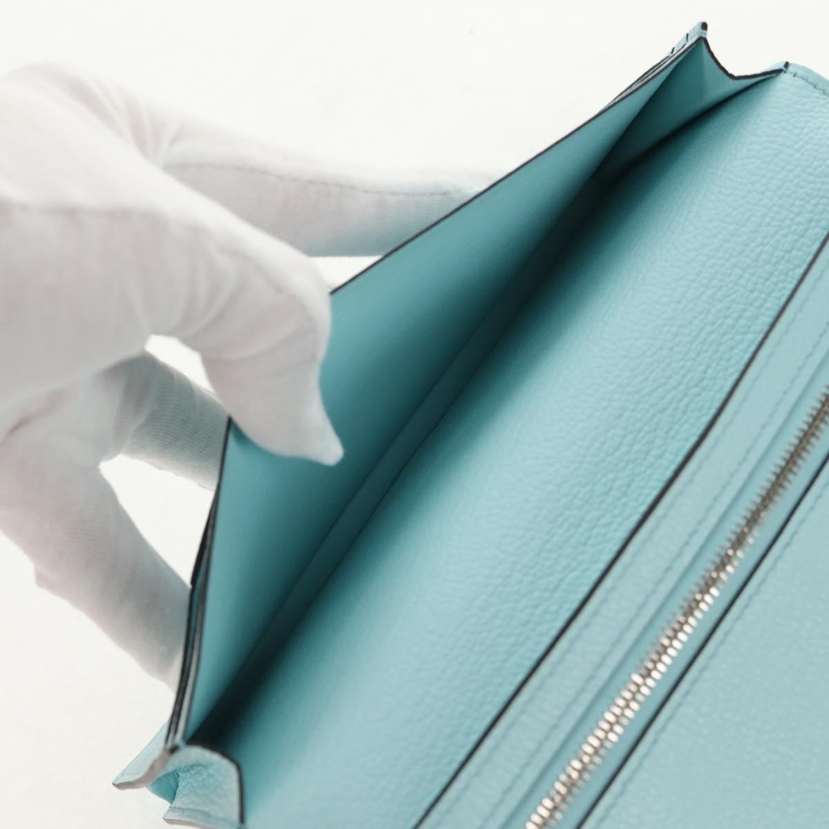 HERMES Bane Souffle Wallet Shave Light Blue Auth am9208SM
