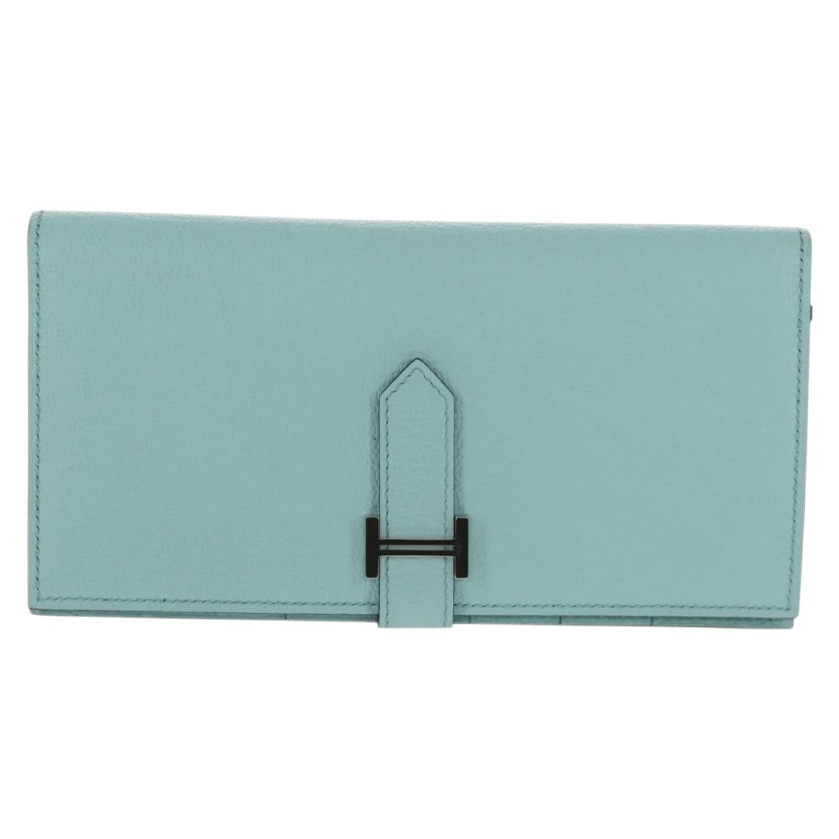 HERMES Bane Souffle Wallet Shave Light Blue Auth am9208SM