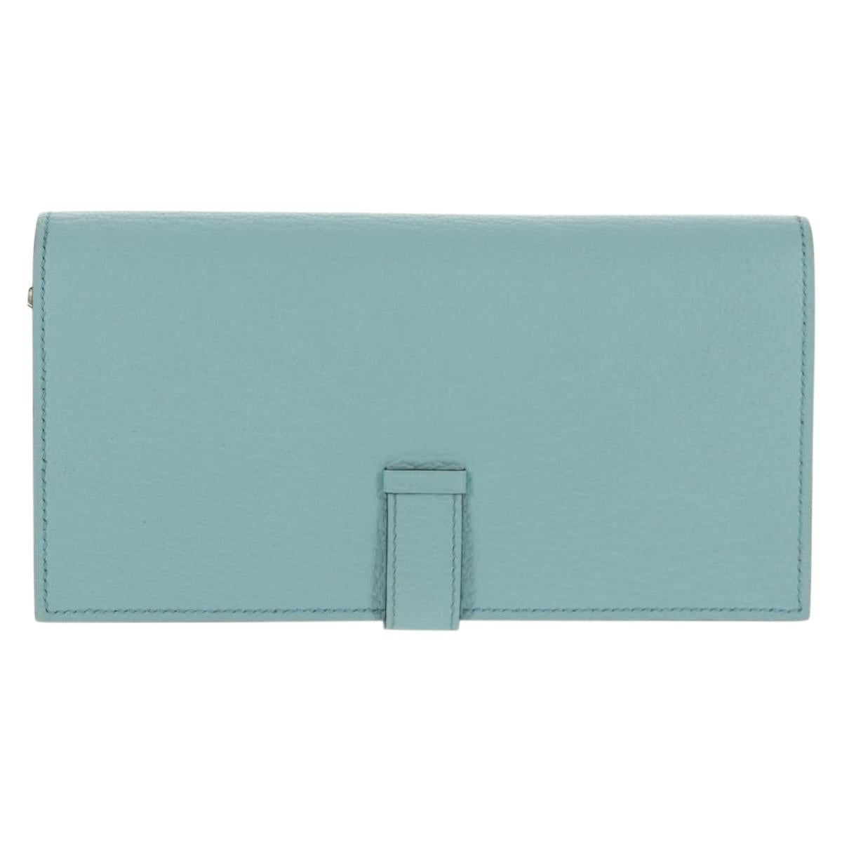 HERMES Bane Souffle Wallet Shave Light Blue Auth am9208SM