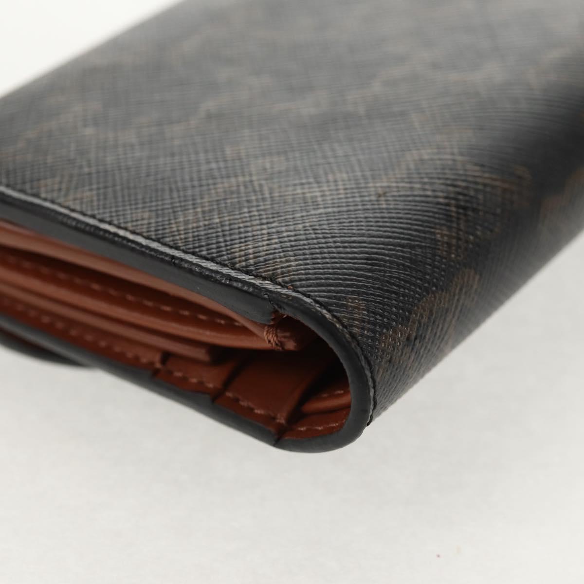 CELINE Triomphe Compact Wallet PVC Black Auth am9212M