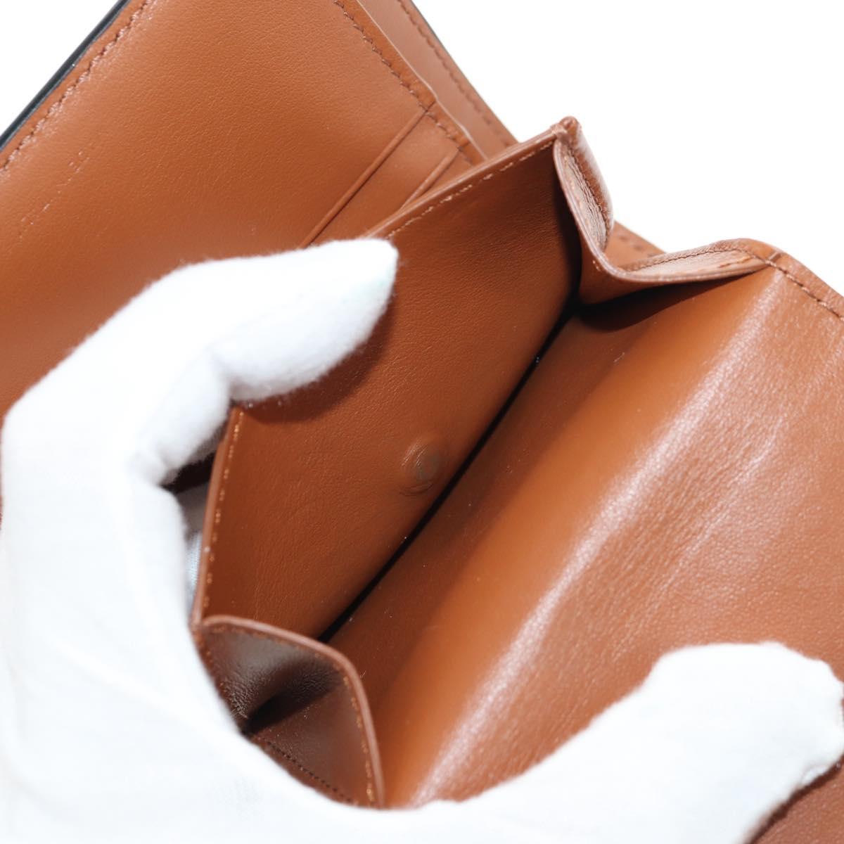 CELINE Triomphe Compact Wallet PVC Black Auth am9212M