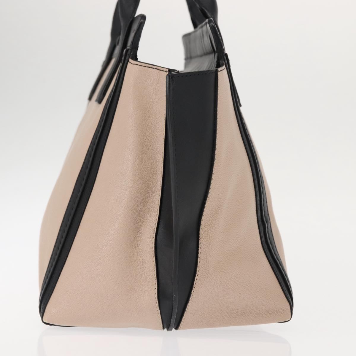 Chloe Alison Tote Bag Leather Pink Black Auth am9218