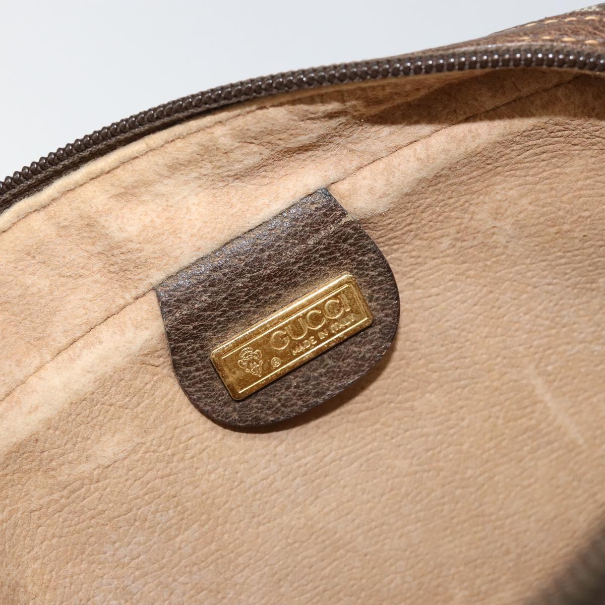 GUCCI GG Supreme Clutch Bag PVC Beige Gold 014 89 0094 Auth am9221