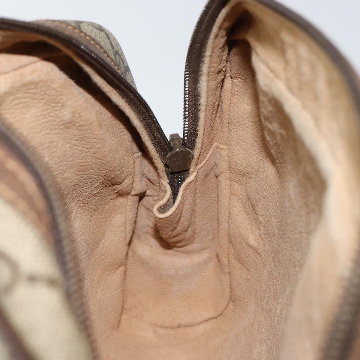 GUCCI GG Supreme Clutch Bag PVC Beige Gold 014 89 0094 Auth am9221