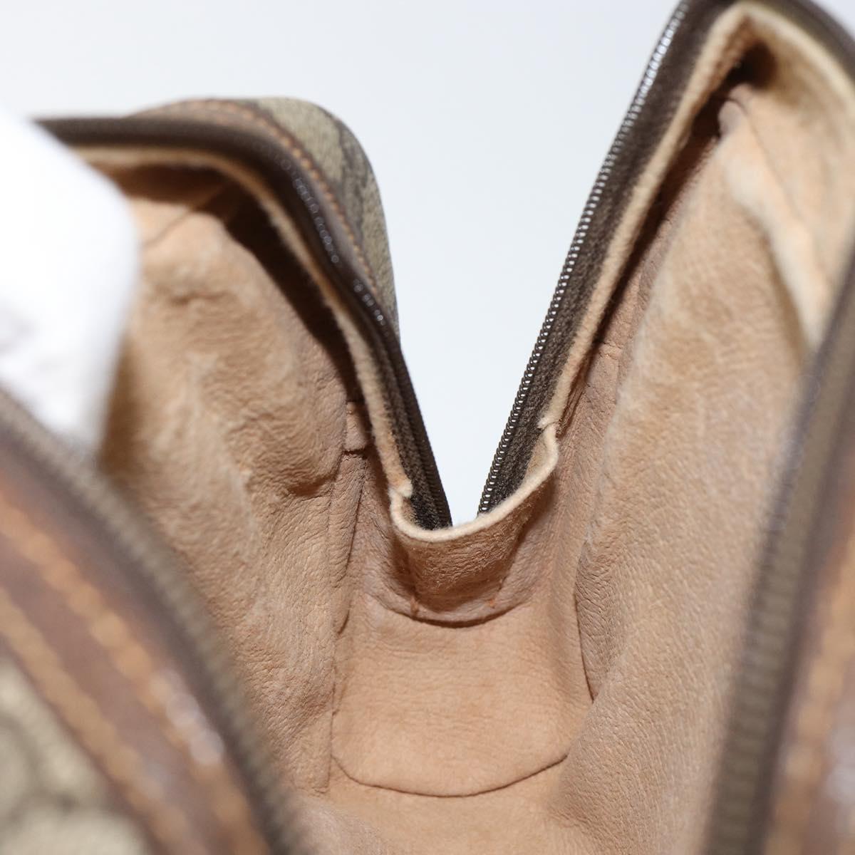 GUCCI GG Supreme Clutch Bag PVC Beige Gold 014 89 0094 Auth am9221