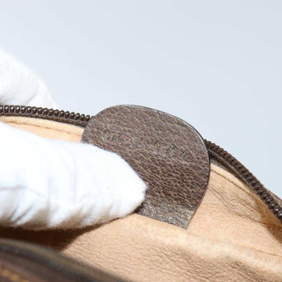 GUCCI GG Supreme Clutch Bag PVC Beige Gold 014 89 0094 Auth am9221