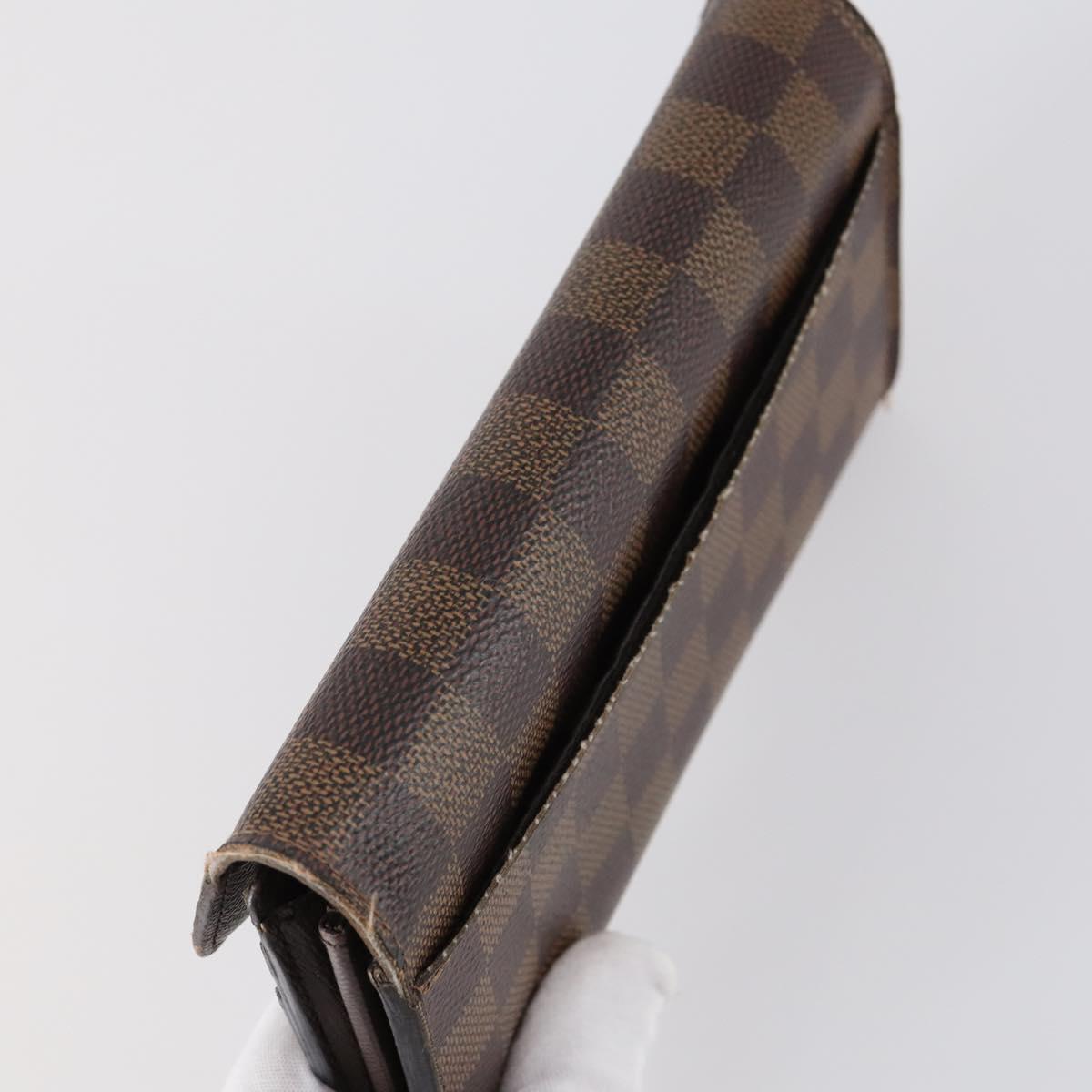 LOUIS VUITTON Damier Ebene Monogram Wallet 3Set LV Auth am9224