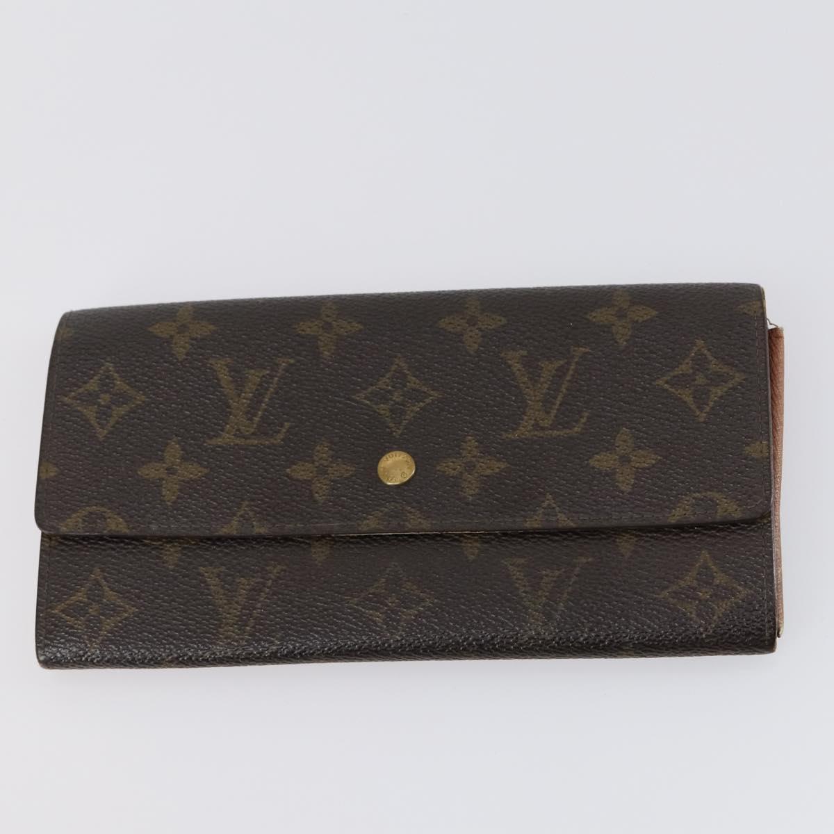 LOUIS VUITTON Damier Ebene Monogram Wallet 3Set LV Auth am9224
