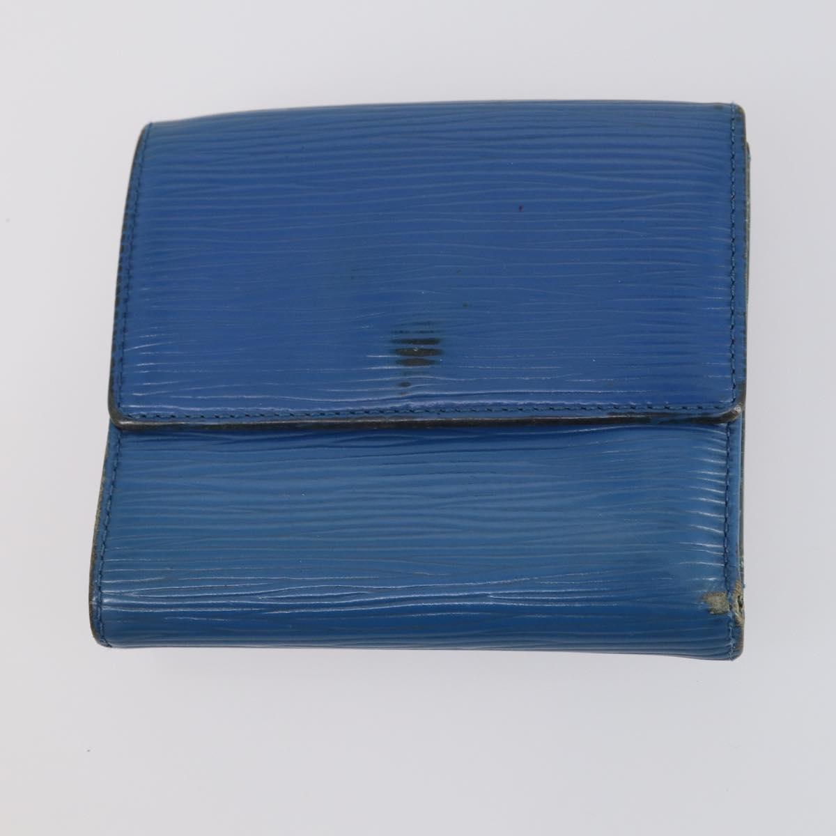 LOUIS VUITTON Epi Monogram Wallet 3Set Blue LV Auth am9225