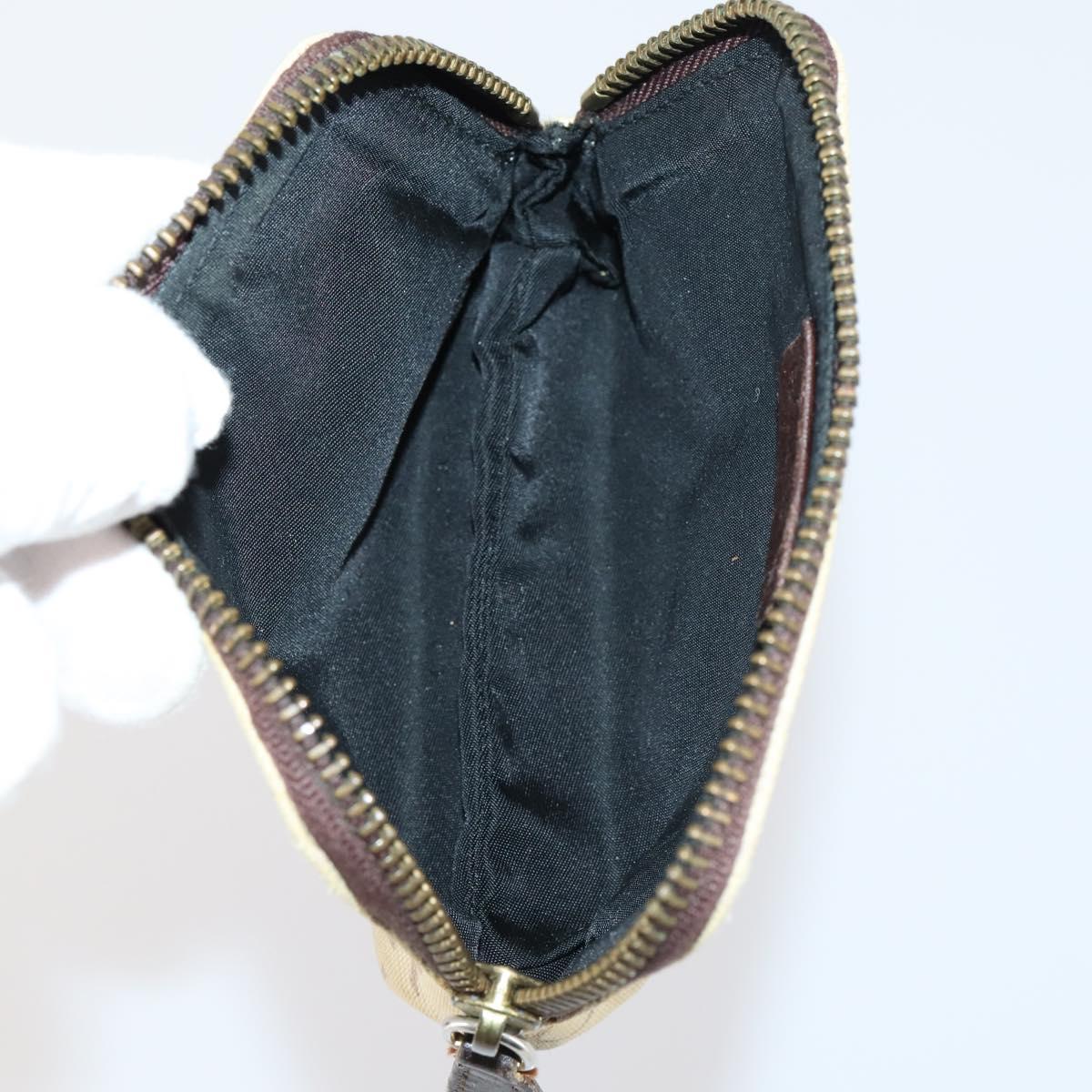 FENDI Bulgari Gucci GG Canvas Pouch Canvas 3Set Black Beige pink Auth am9226