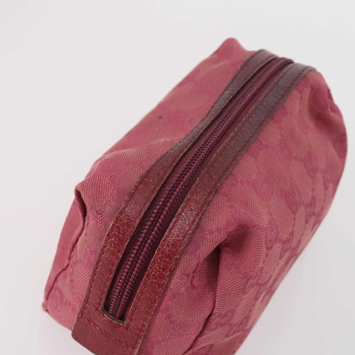 FENDI Bulgari Gucci GG Canvas Pouch Canvas 3Set Black Beige pink Auth am9226