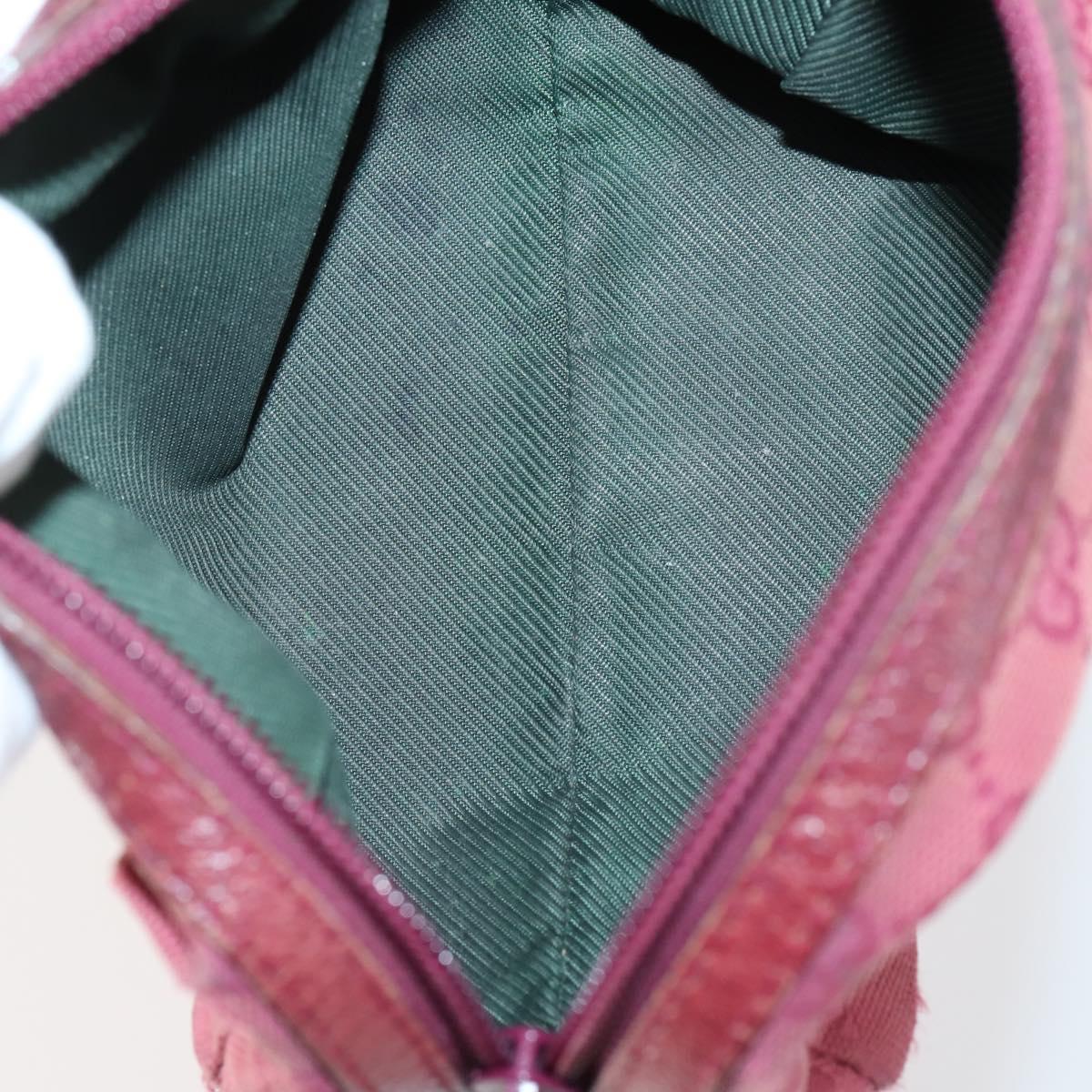 FENDI Bulgari Gucci GG Canvas Pouch Canvas 3Set Black Beige pink Auth am9226