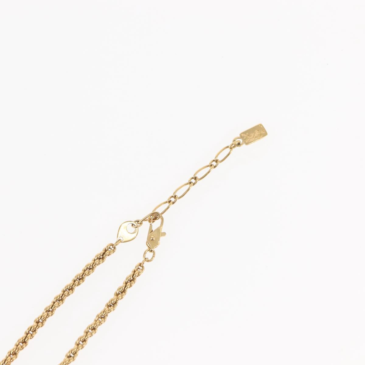 SAINT LAURENT Necklace metal 2 Set Gold Auth am9228