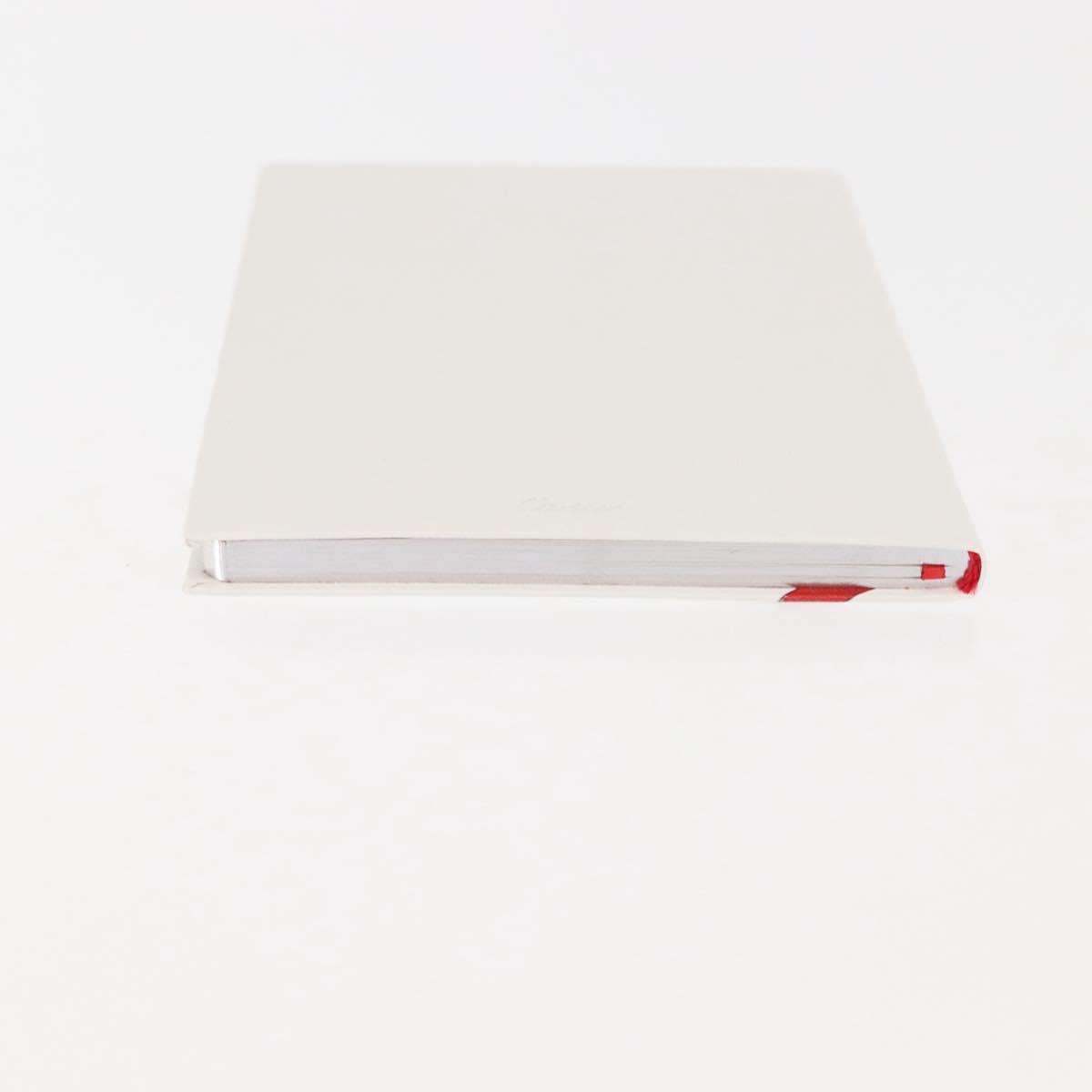 CARTIER Note Cover Leather Set of 2 Bordeaux White Auth am9235