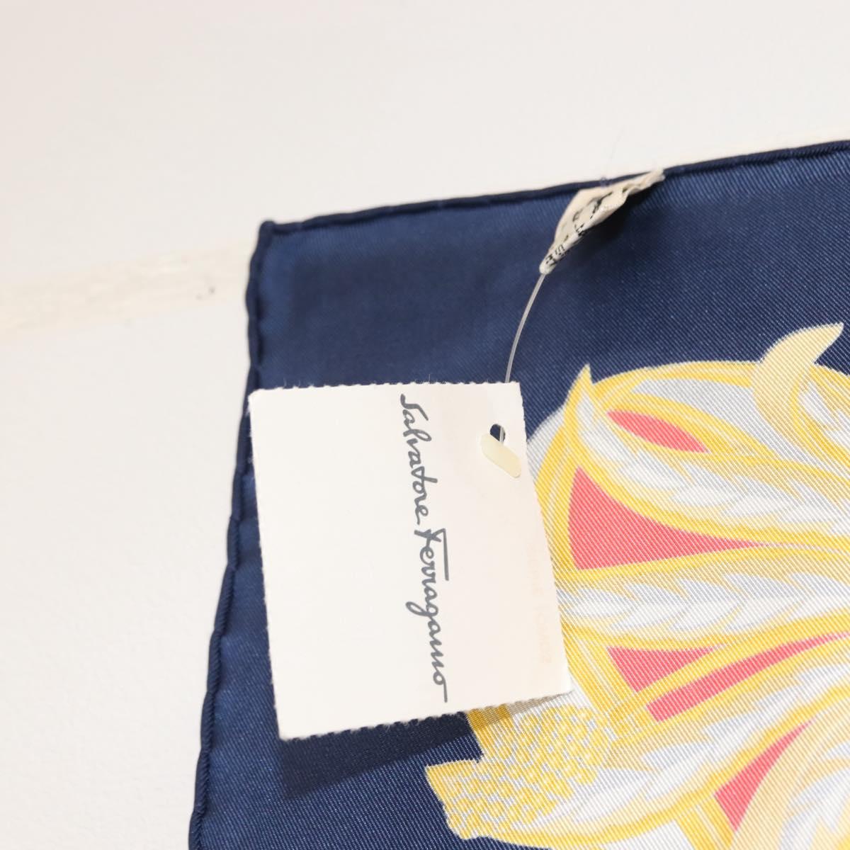 Salvatore Ferragamo Scarf Silk 2Set Pink Navy Auth am9236
