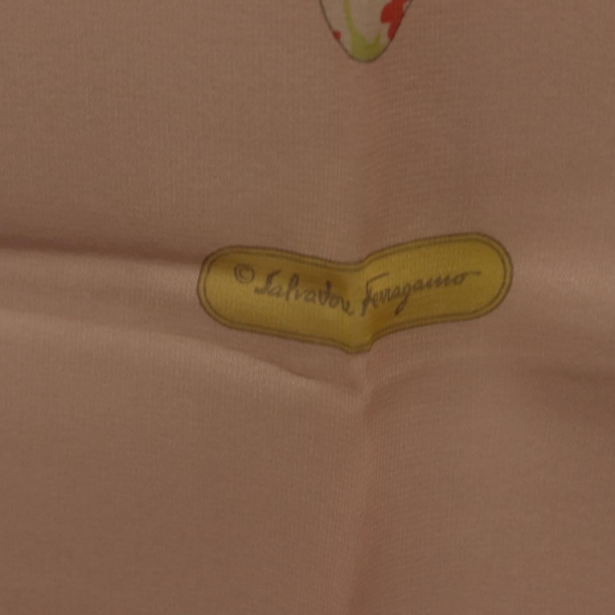 Salvatore Ferragamo Scarf Silk 2Set Pink Navy Auth am9236