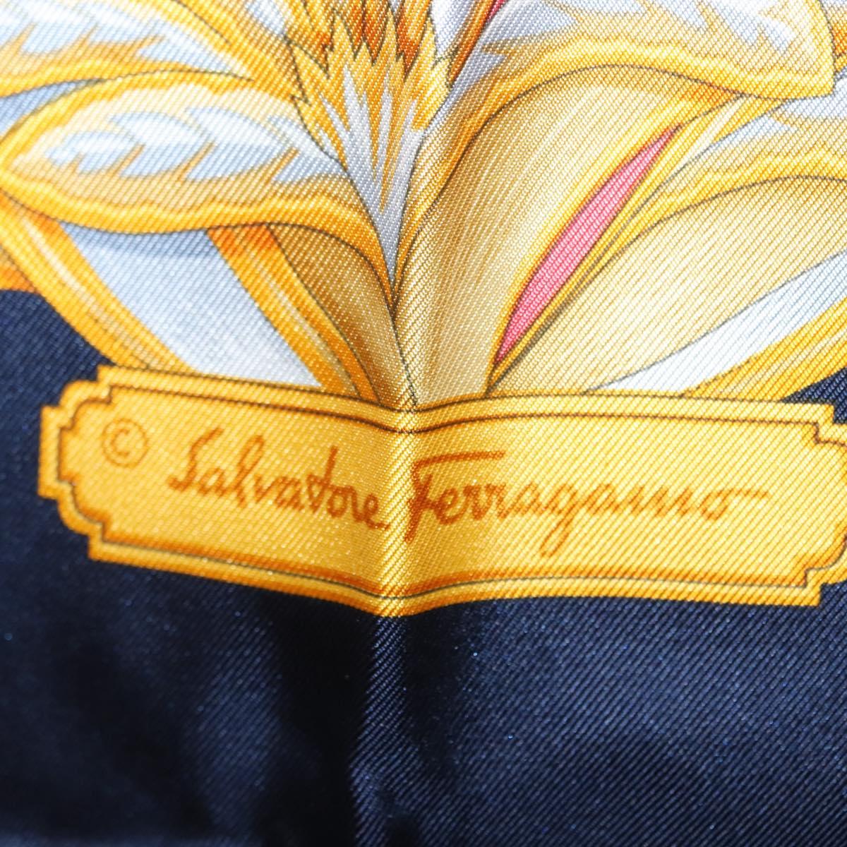 Salvatore Ferragamo Scarf Silk 2Set Pink Navy Auth am9236