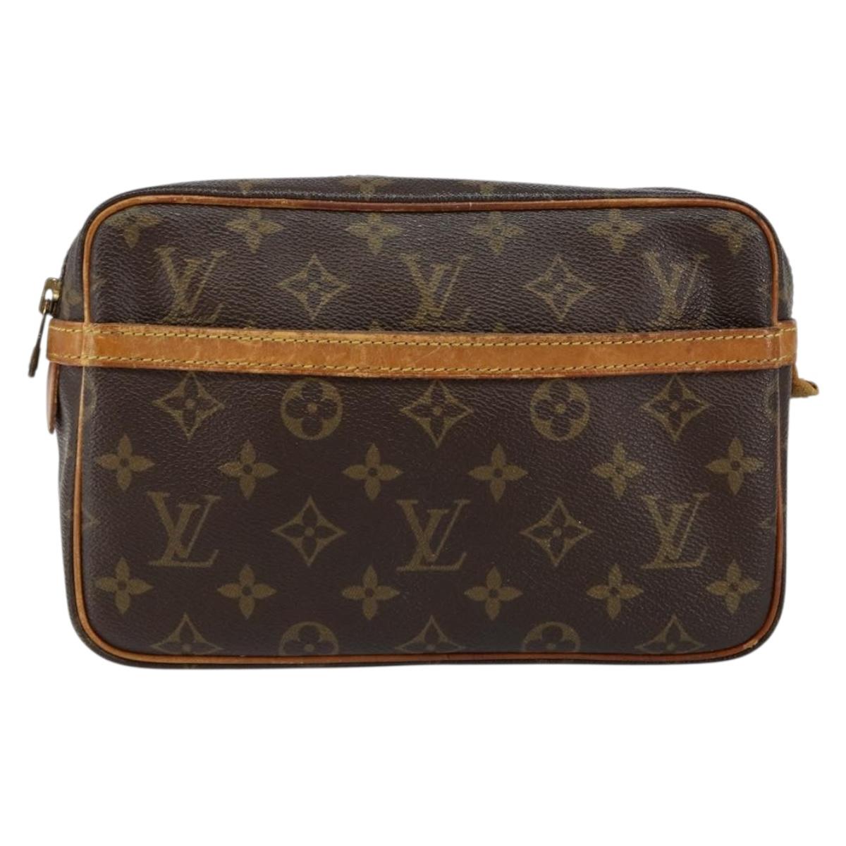 LOUIS VUITTON Monogram Compiegne 23 Clutch Bag M51847 LV Auth am9238