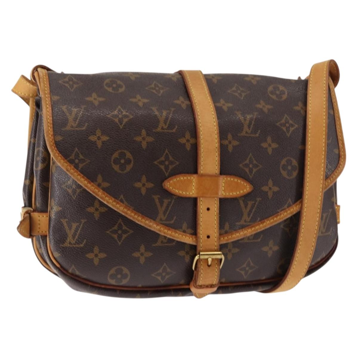 LOUIS VUITTON Monogram Saumur 30 Shoulder Bag M42256 LV Auth am9240