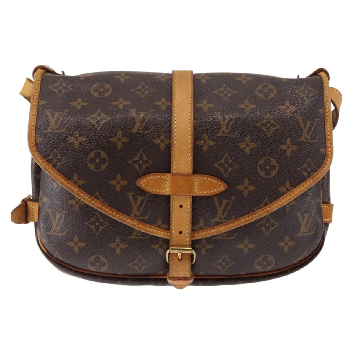 LOUIS VUITTON Monogram Saumur 30 Shoulder Bag M42256 LV Auth am9240