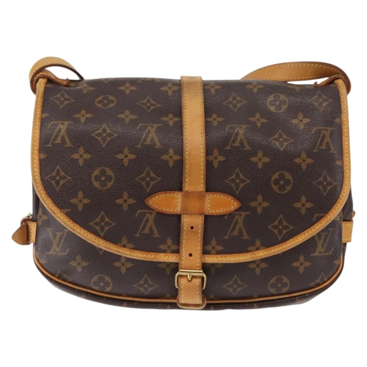 LOUIS VUITTON Monogram Saumur 30 Shoulder Bag M42256 LV Auth am9240
