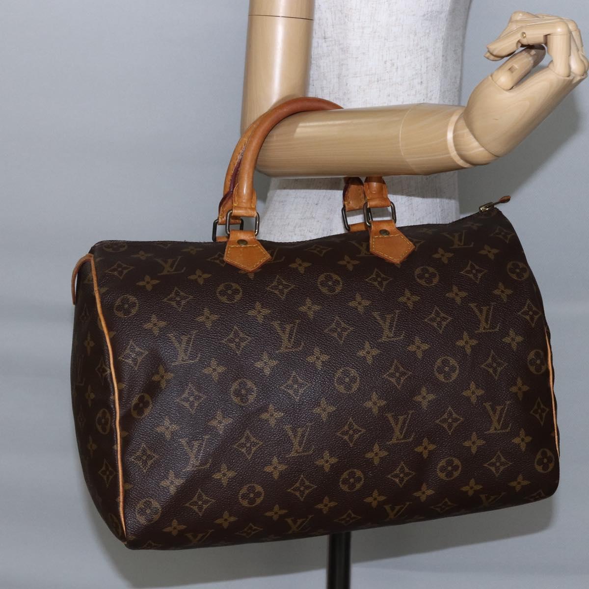 LOUIS VUITTON Monogram Speedy 35 Hand Bag M41524 LV Auth am9241