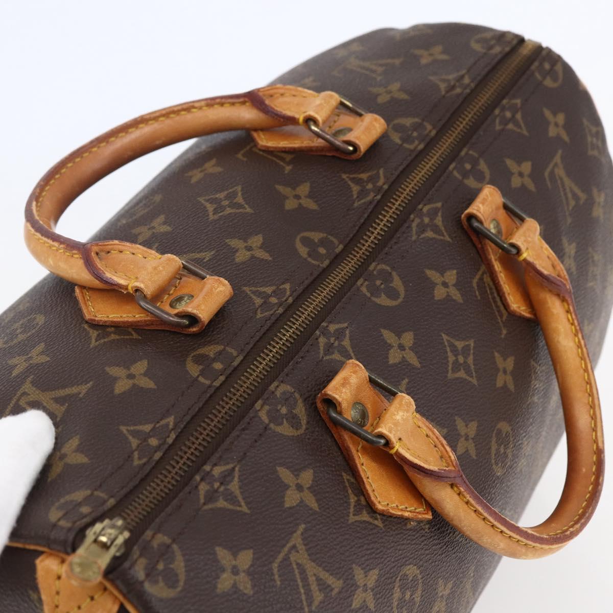 LOUIS VUITTON Monogram Speedy 35 Hand Bag M41524 LV Auth am9241