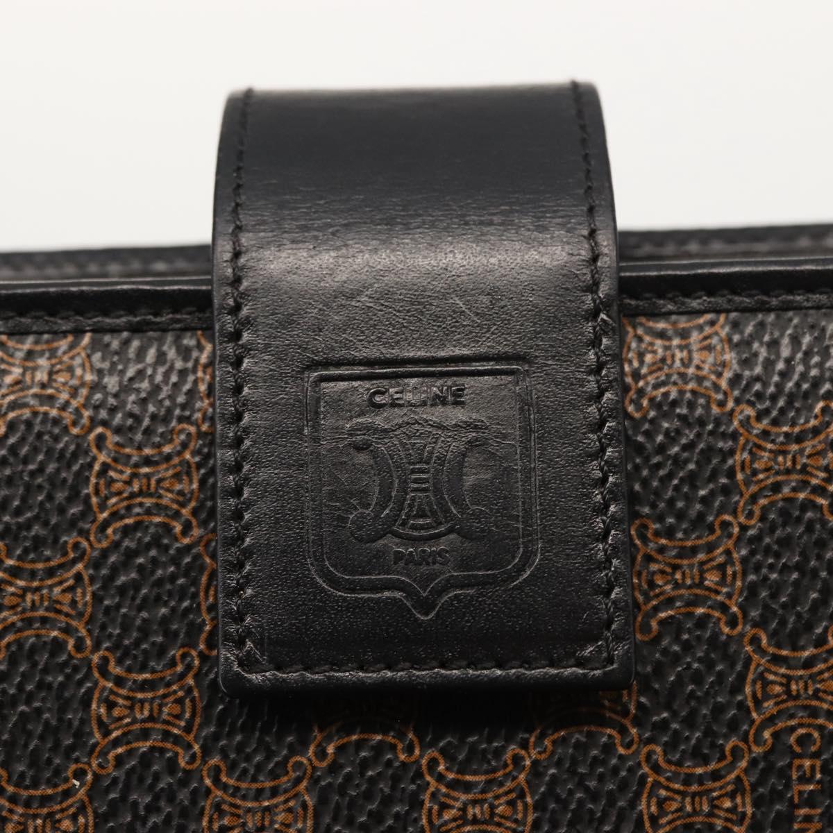 CELINE Macadam Canvas Day Planner Cover PVC Black Auth am9242