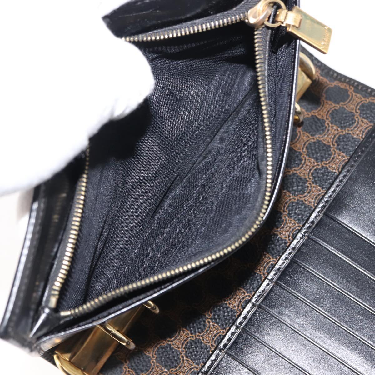 CELINE Macadam Canvas Day Planner Cover PVC Black Auth am9242