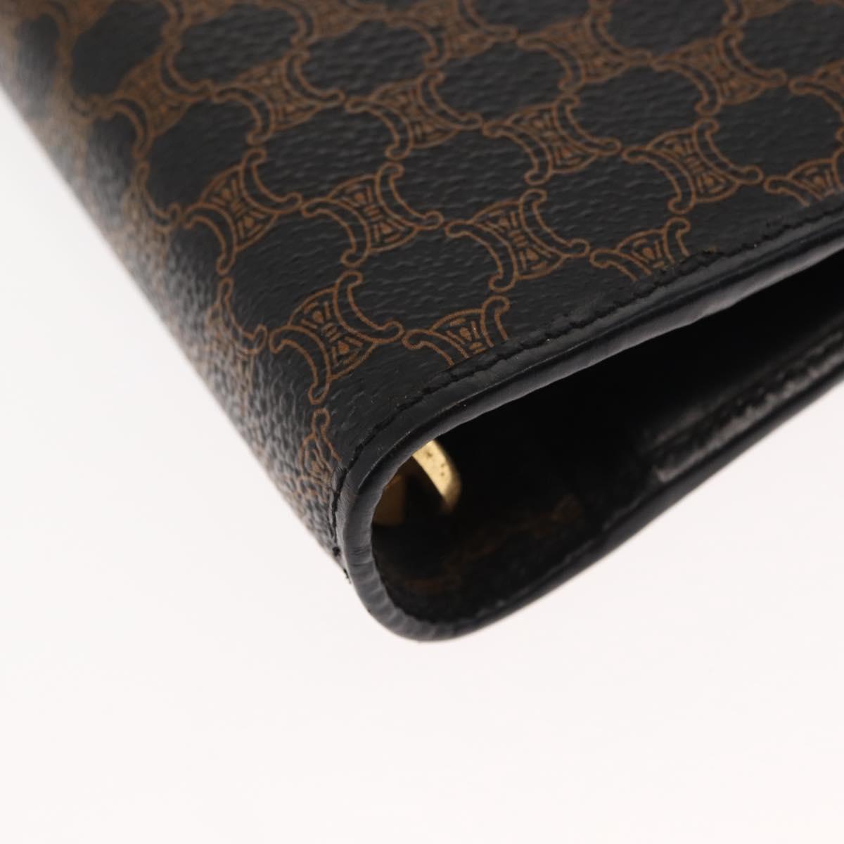 CELINE Macadam Canvas Day Planner Cover PVC Black Auth am9242