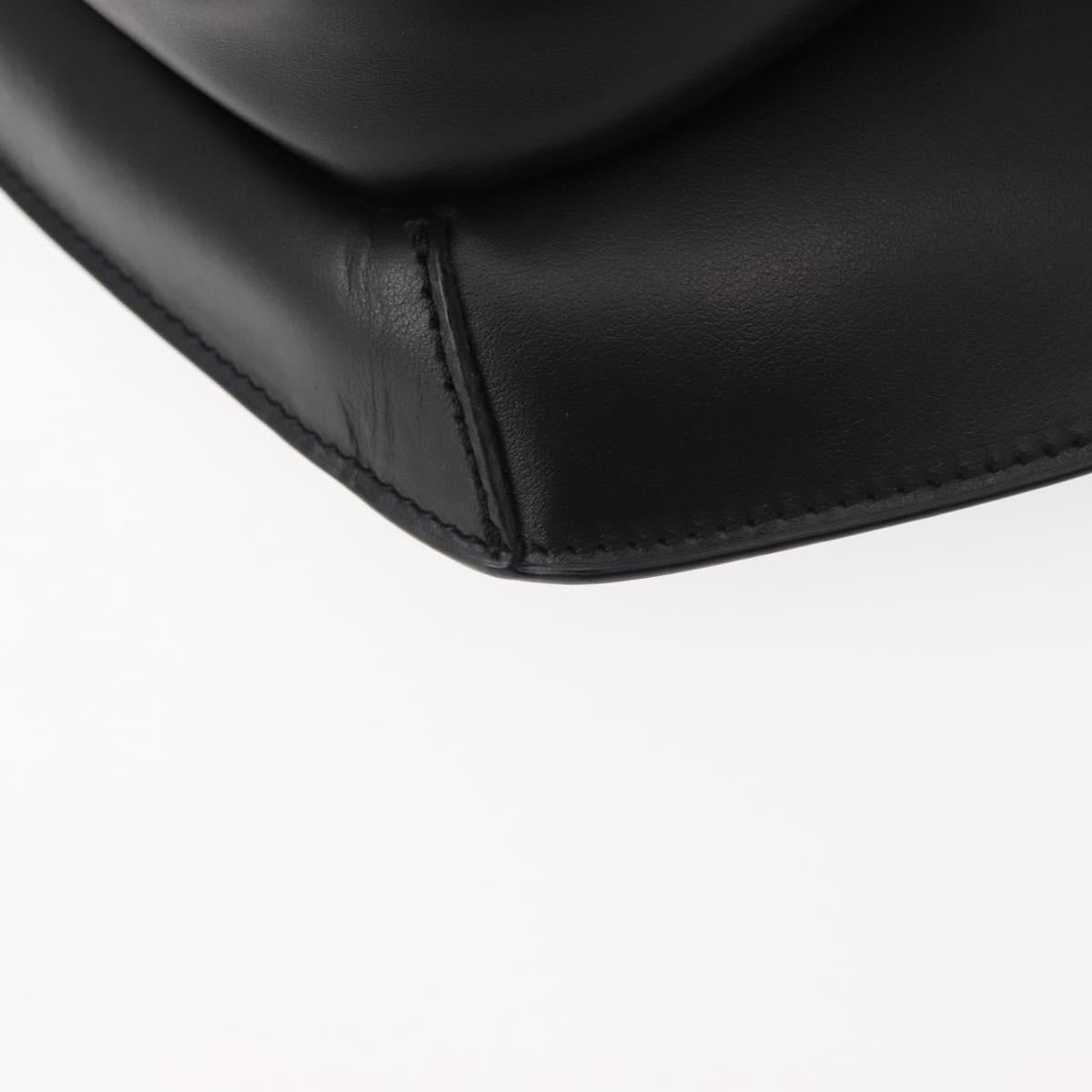 VERSACE Body Bag Leather Black Auth am9243