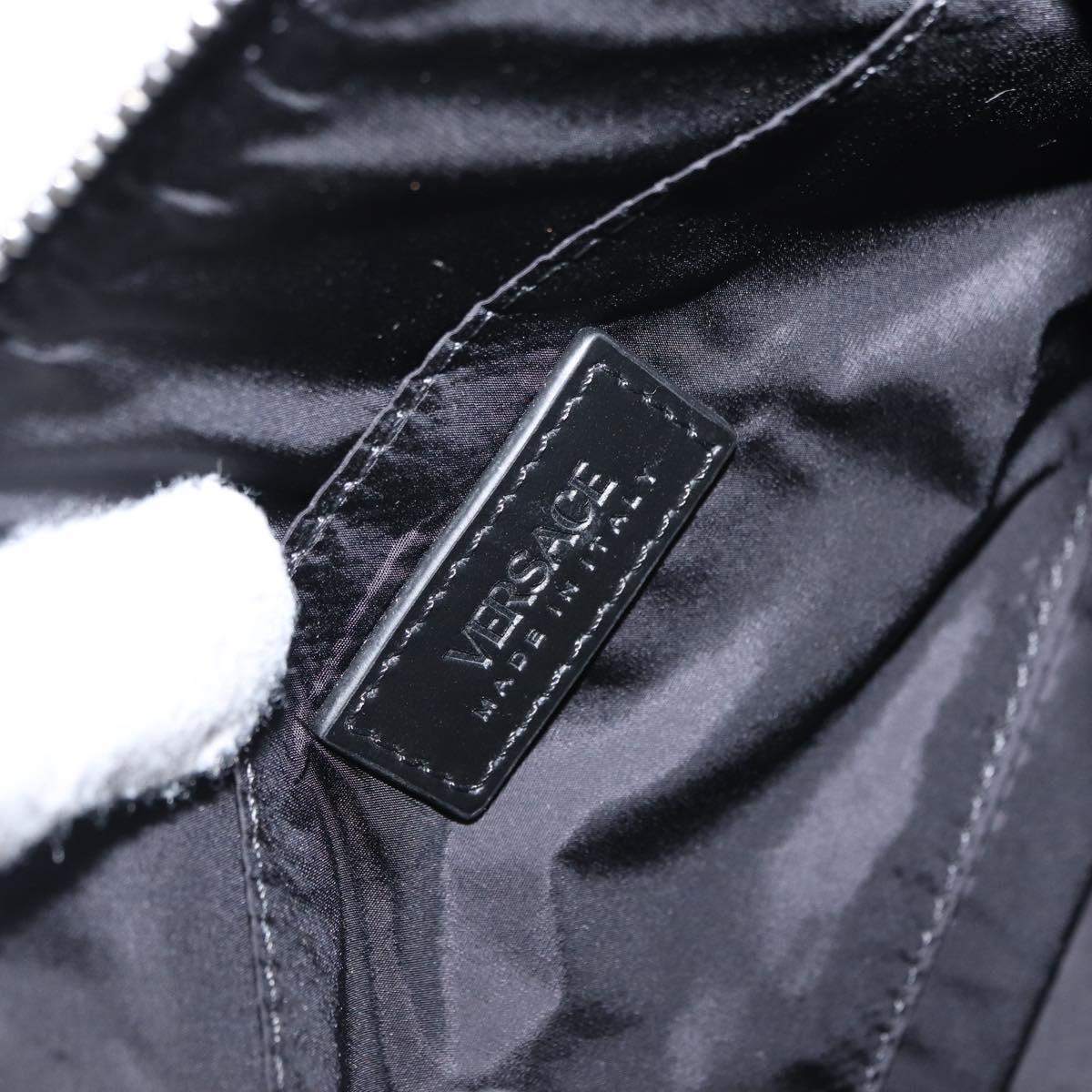 VERSACE Body Bag Leather Black Auth am9243