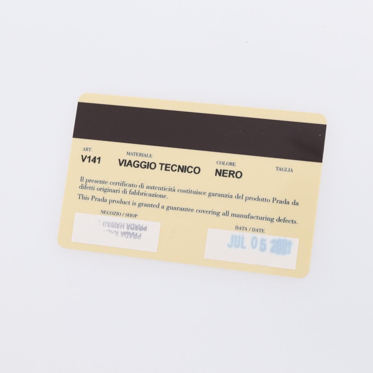 PRADA Boston Bag Nylon 2way Black Silver Auth am9248