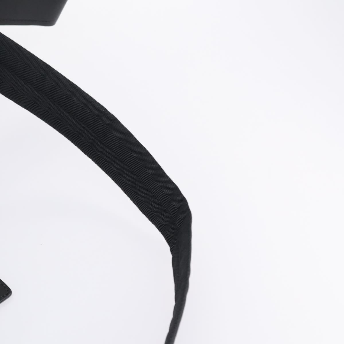 PRADA Boston Bag Nylon 2way Black Silver Auth am9248