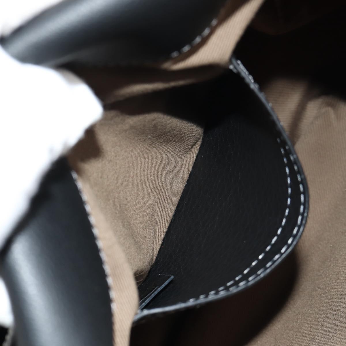 Chloe Mercy Shoulder Bag Leather Black Gold Auth am9250V