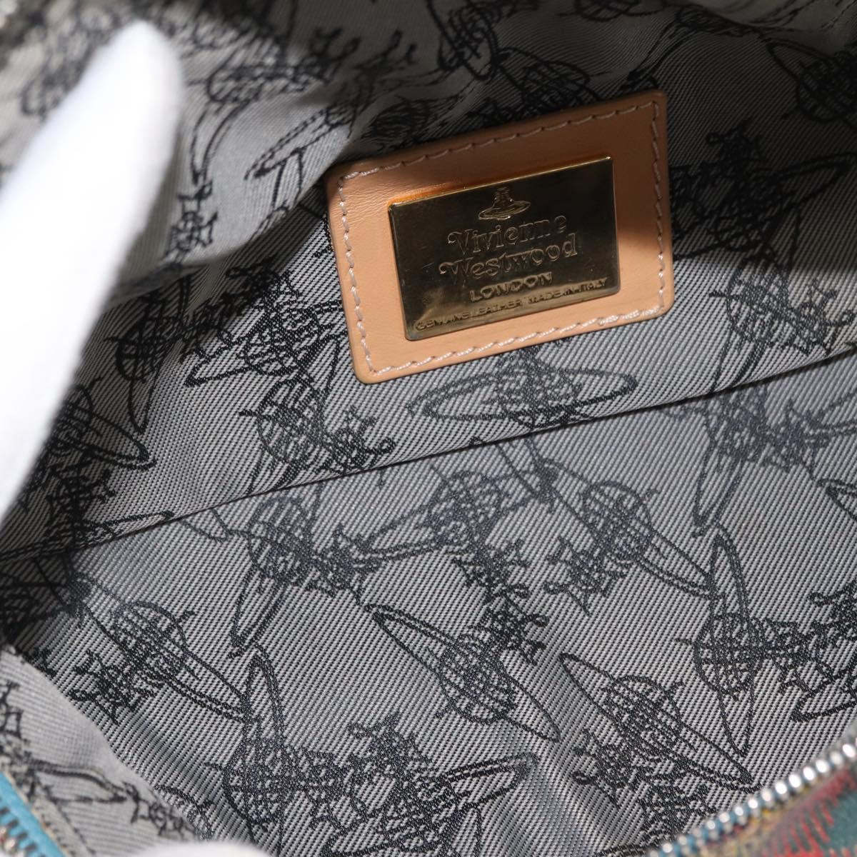 Vivienne Westwood Shukatatan Body Bag PVC Multicolor Silver Auth am9256