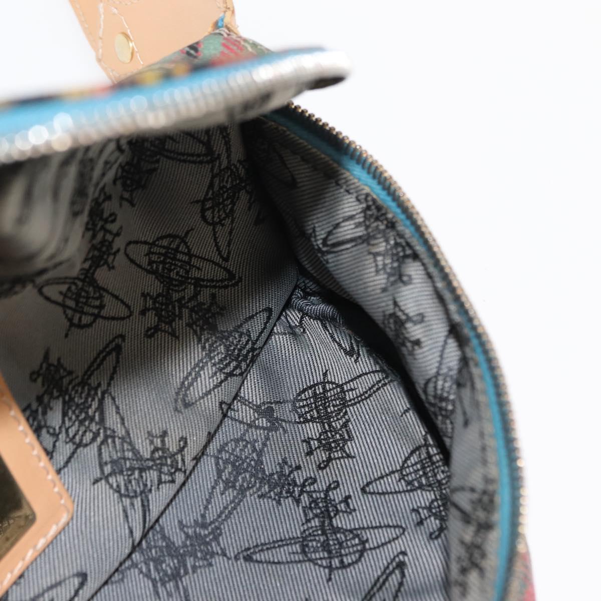 Vivienne Westwood Shukatatan Body Bag PVC Multicolor Silver Auth am9256