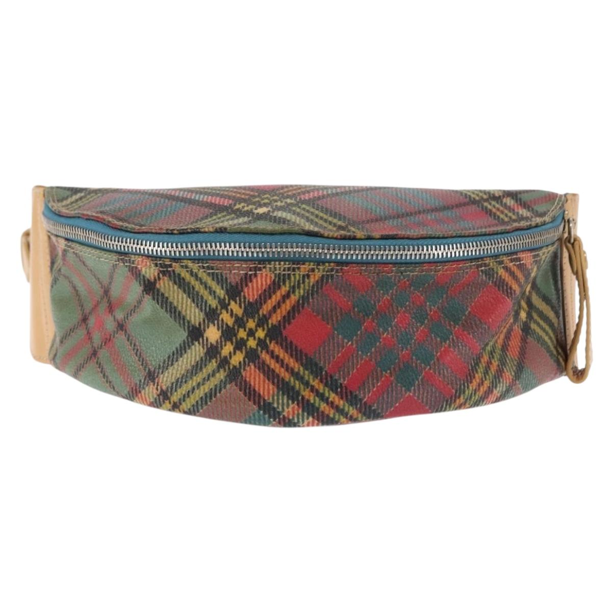 Vivienne Westwood Shukatatan Body Bag PVC Multicolor Silver Auth am9256