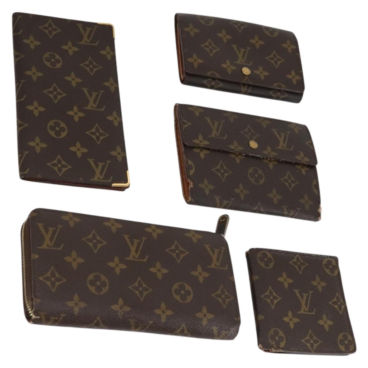 LOUIS VUITTON Monogram Wallet 5Set LV Auth am9259