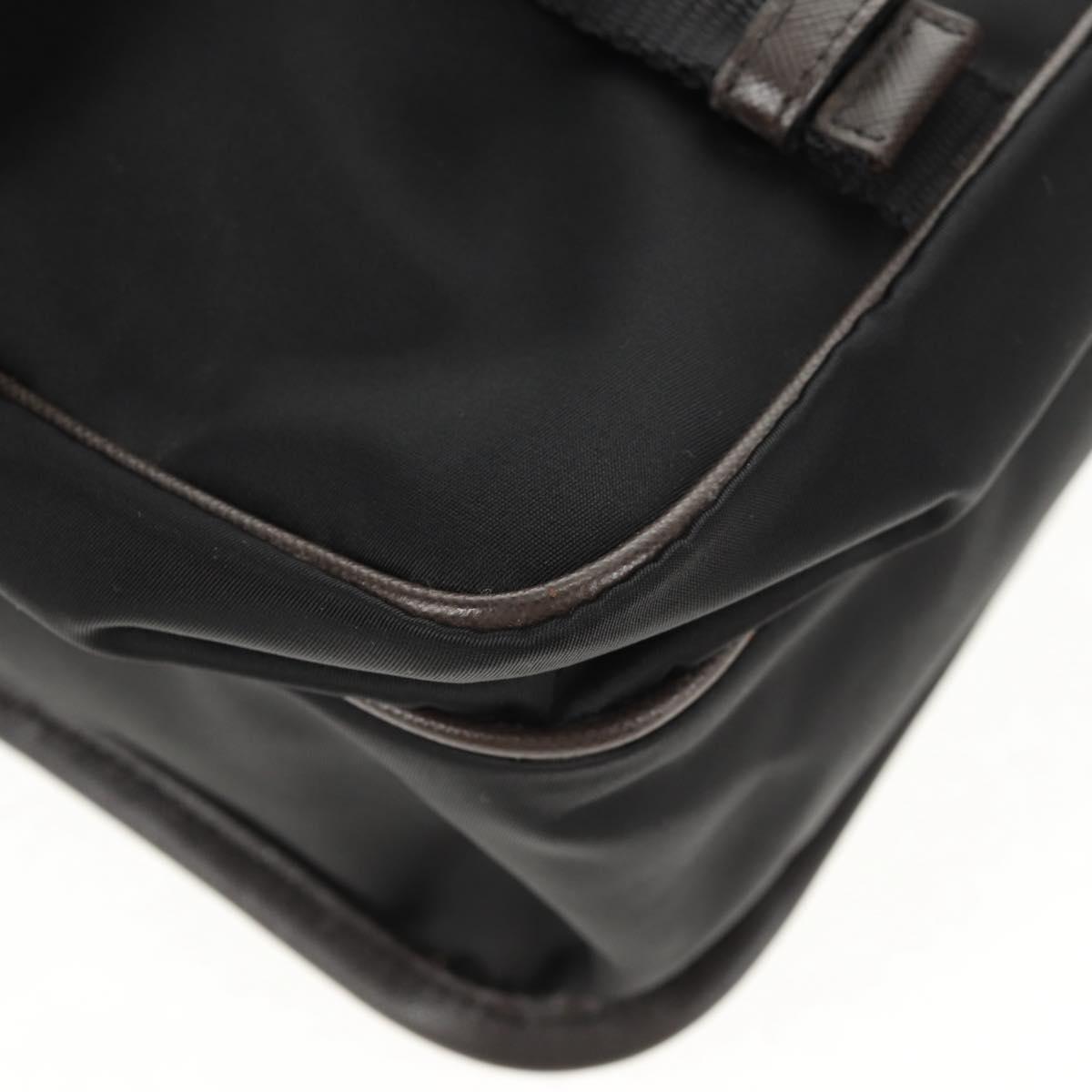PRADA Shoulder Bag Nylon Black Silver Auth am9263V