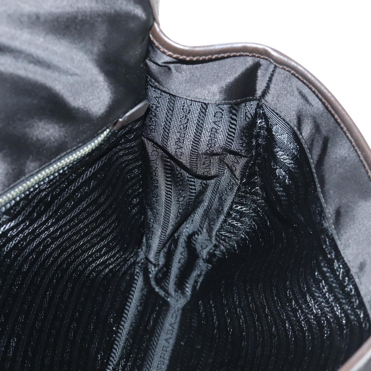 PRADA Shoulder Bag Nylon Black Silver Auth am9263V