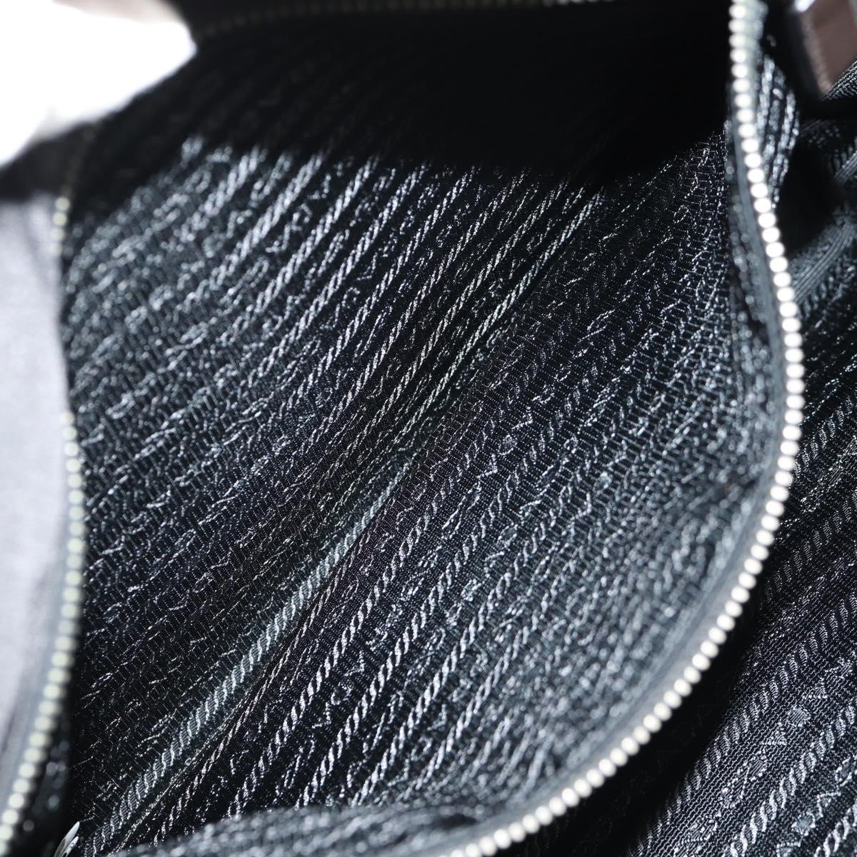 PRADA Shoulder Bag Nylon Black Silver Auth am9263V